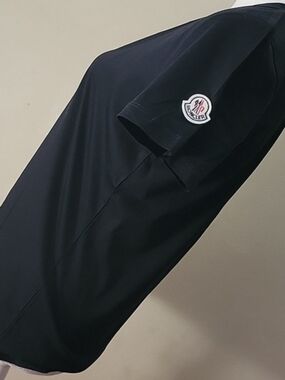 Moncler Black V-Neck Short Sleeve Shirt